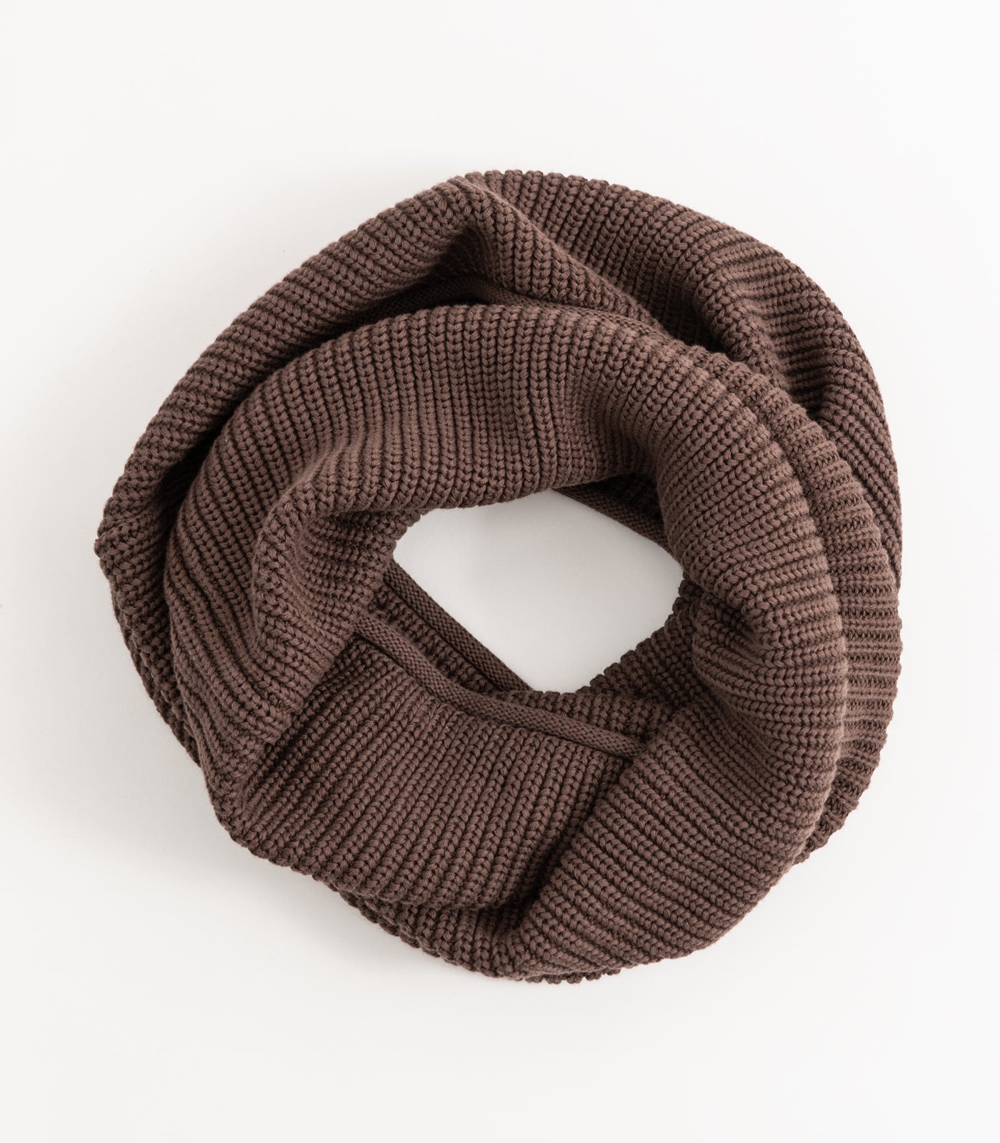 Bhumi Organic Cotton - Infinity Chunky Knit Bubble Scarf - Chocolate