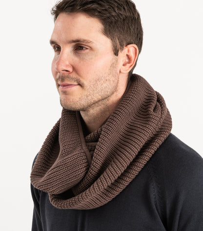 Bhumi Organic Cotton - Infinity Chunky Knit Bubble Scarf - Chocolate