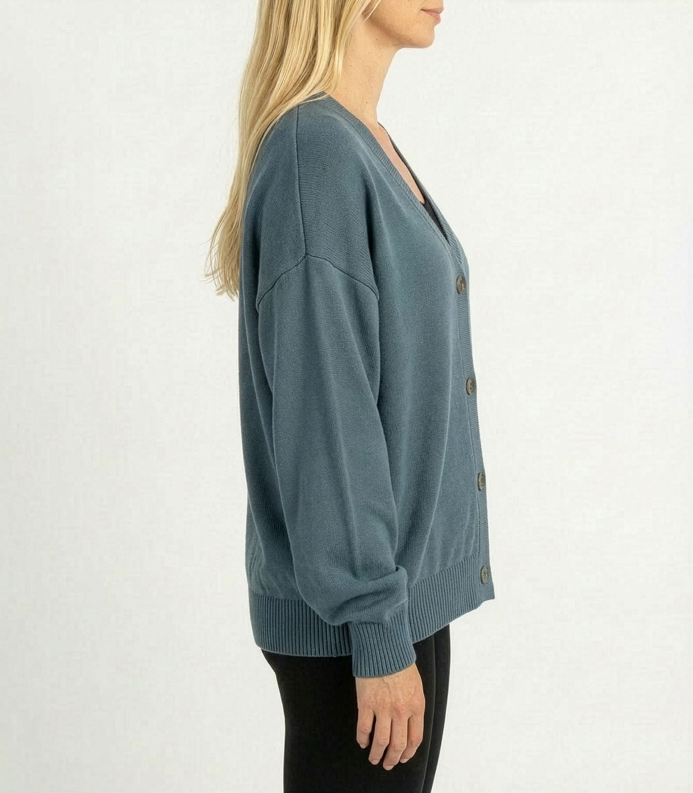 Bhumi Organic Cotton - Chunky Knit Cardigan - Orion Blue