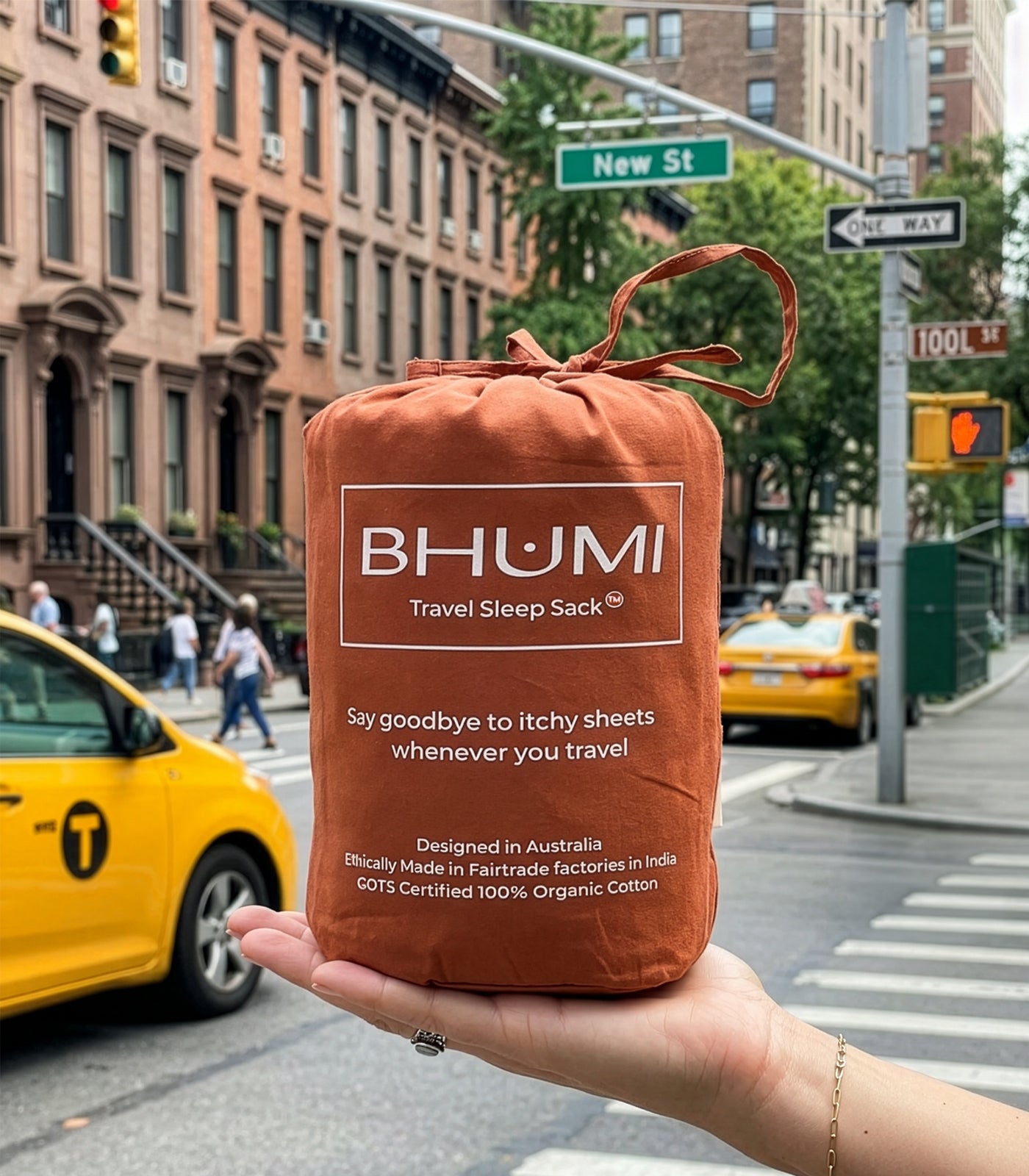 Bhumi Organic Cotton - Travel Sleep Sack - Cinnamon