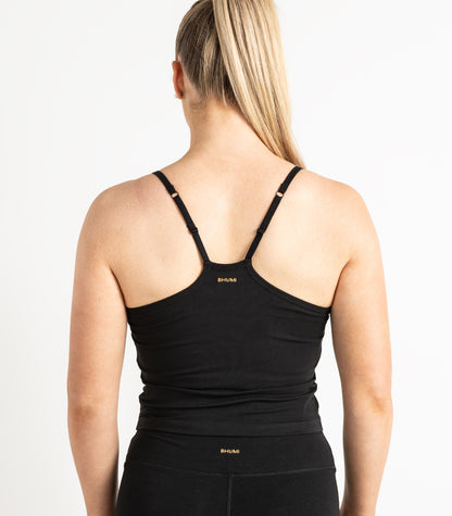 Cropped Bra Top - Black