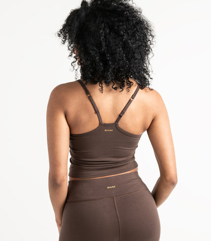 Bhumi Organic Cotton - Cropped Bra Top - Chocolate Martini