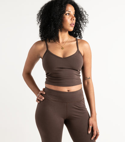 Bhumi Organic Cotton - Cropped Bra Top - Chocolate Martini
