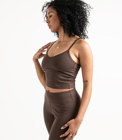 Bhumi Organic Cotton - Cropped Bra Top - Chocolate Martini