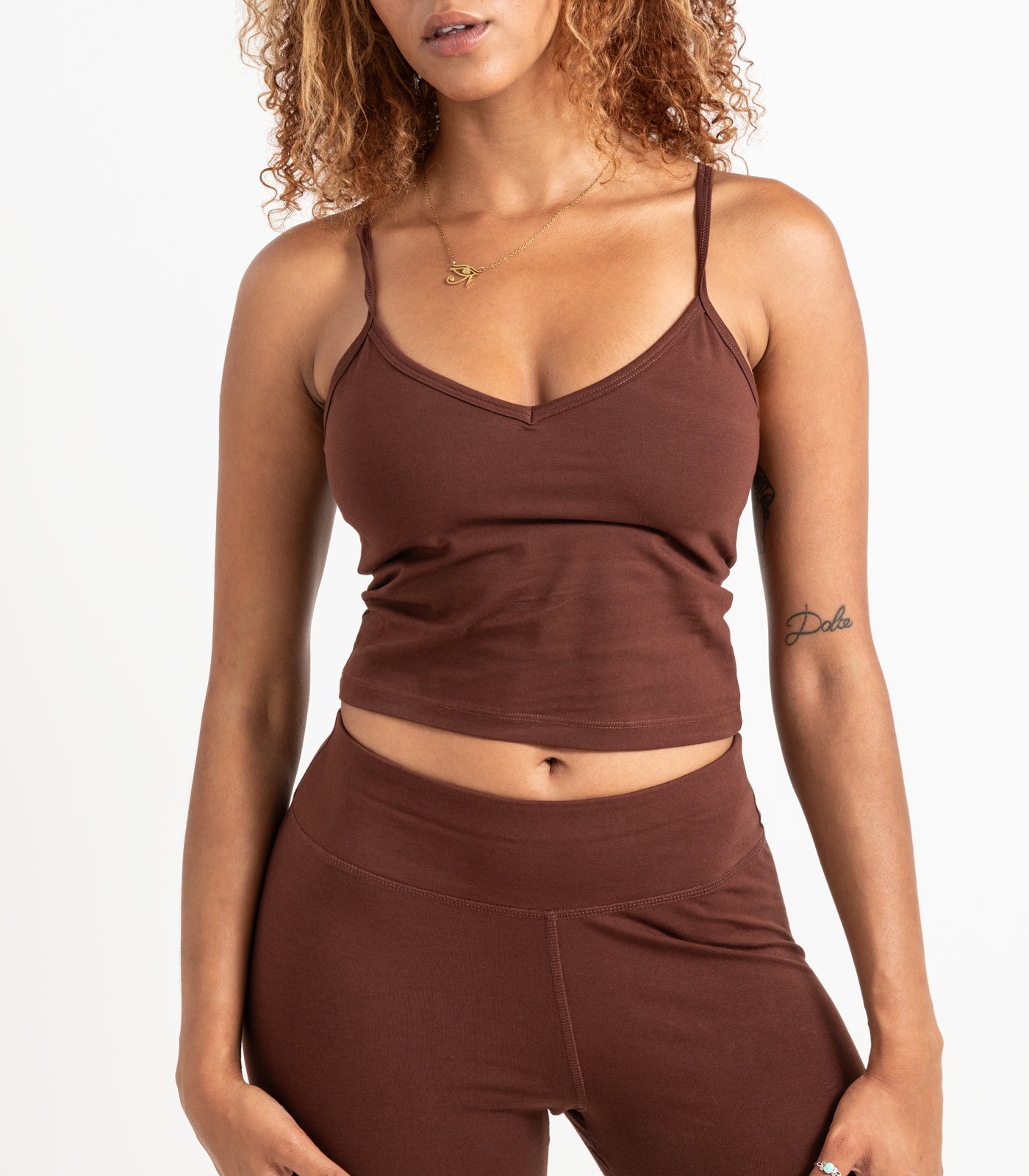 Cropped Bra Top - Espresso