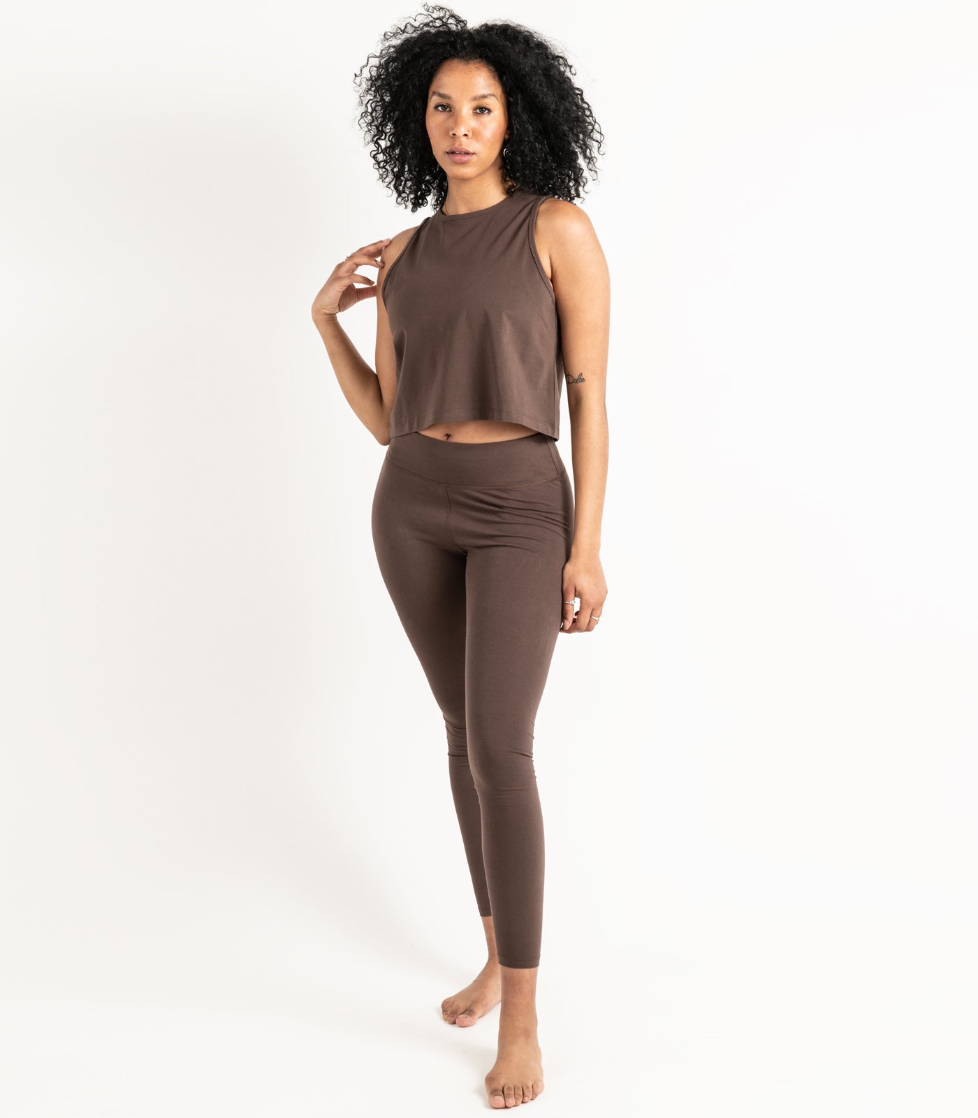Cropped Lounge Tank - Chocolate Martini