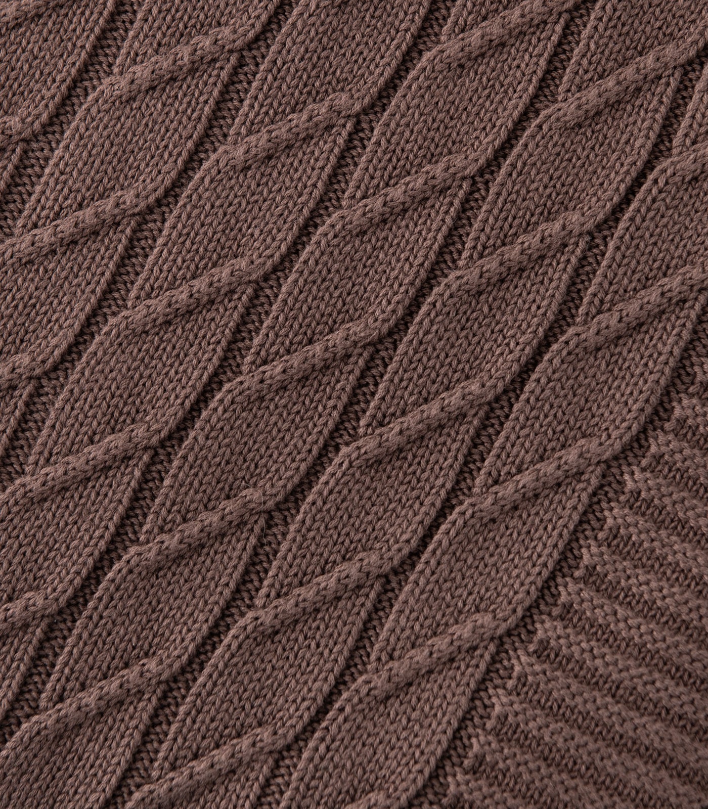 Bhumi Organic Cotton - Diamond Knit Throw - New Arrival - Chocolate