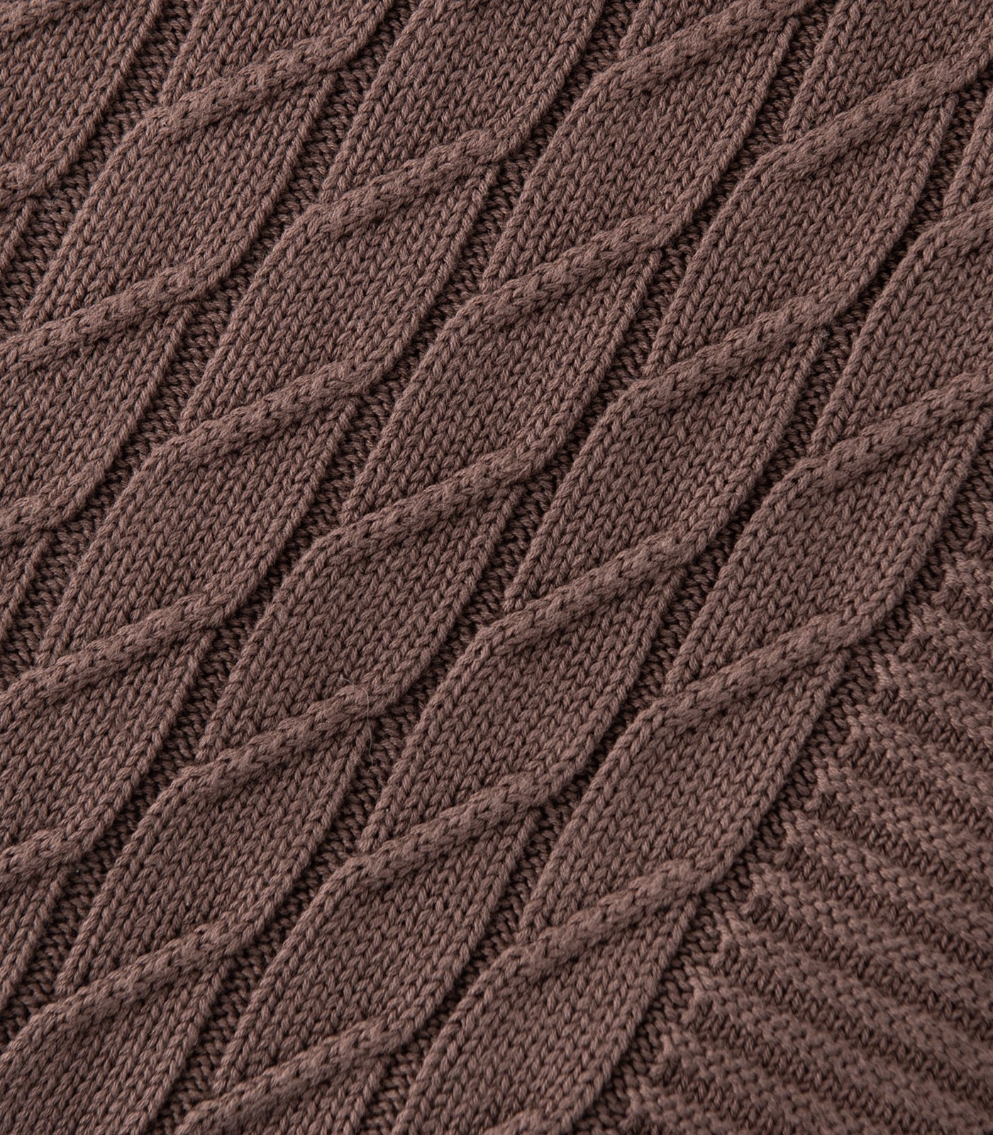 Bhumi Organic Cotton - Baby Diamond Knit Throw - Chocolate