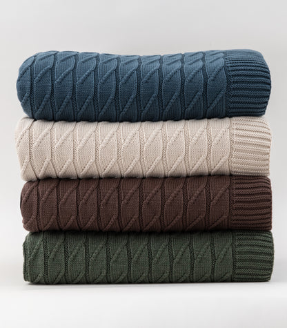 Bhumi Organic Cotton - Diamond Knit Throw - New Arrival