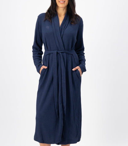 Bhumi Organic Cotton - Waffle Robe - Navy