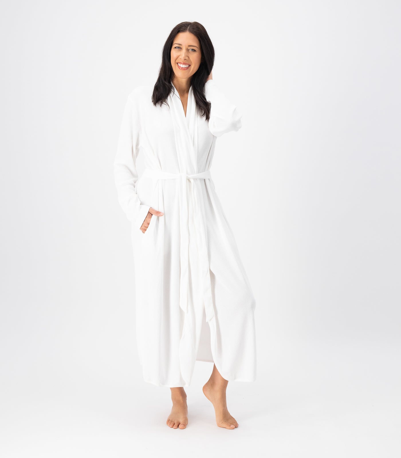 HAMPTON STRIPE 5 STAR WHITE BATHROBE | HotelHome Australia | No 1  Specialists in Hotel Fabrics, Bed Covering and Accommodation Accessories