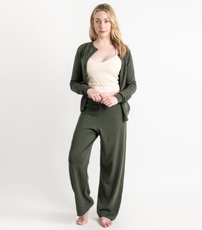 Bhumi Organic Cotton - Fine Knit Pant - Olive