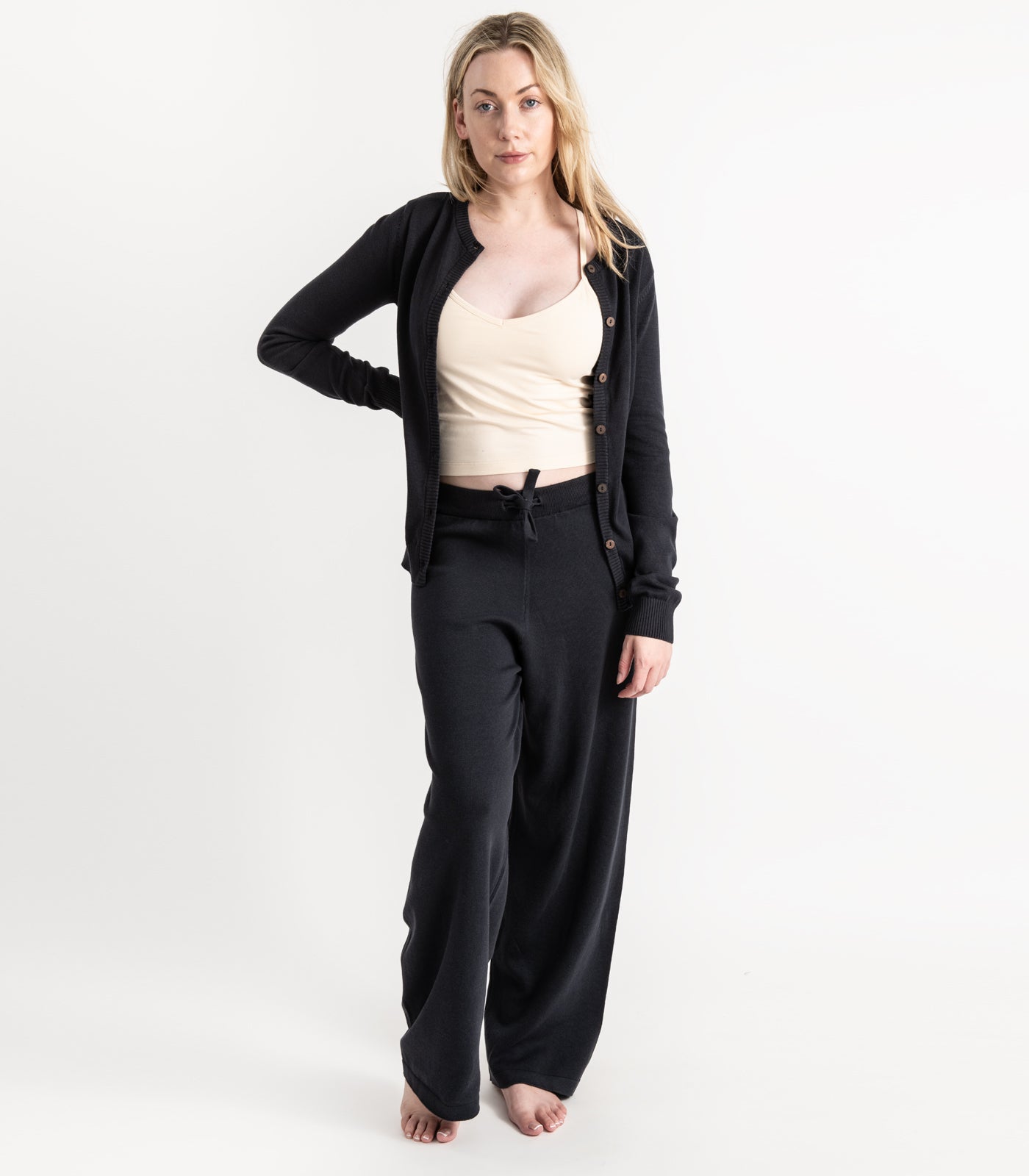 Bhumi Organic Cotton - Fine Knit Pant - Charcoal