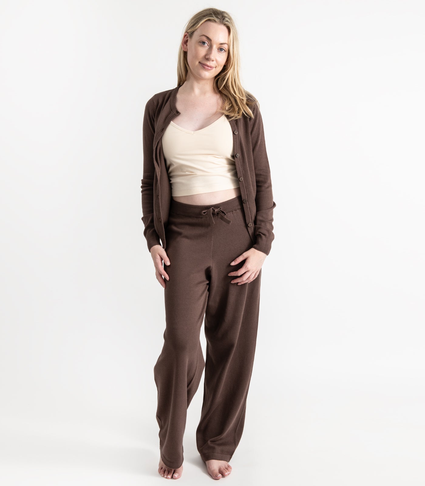 Bhumi Organic Cotton - Fine Knit Pant - Chocolate