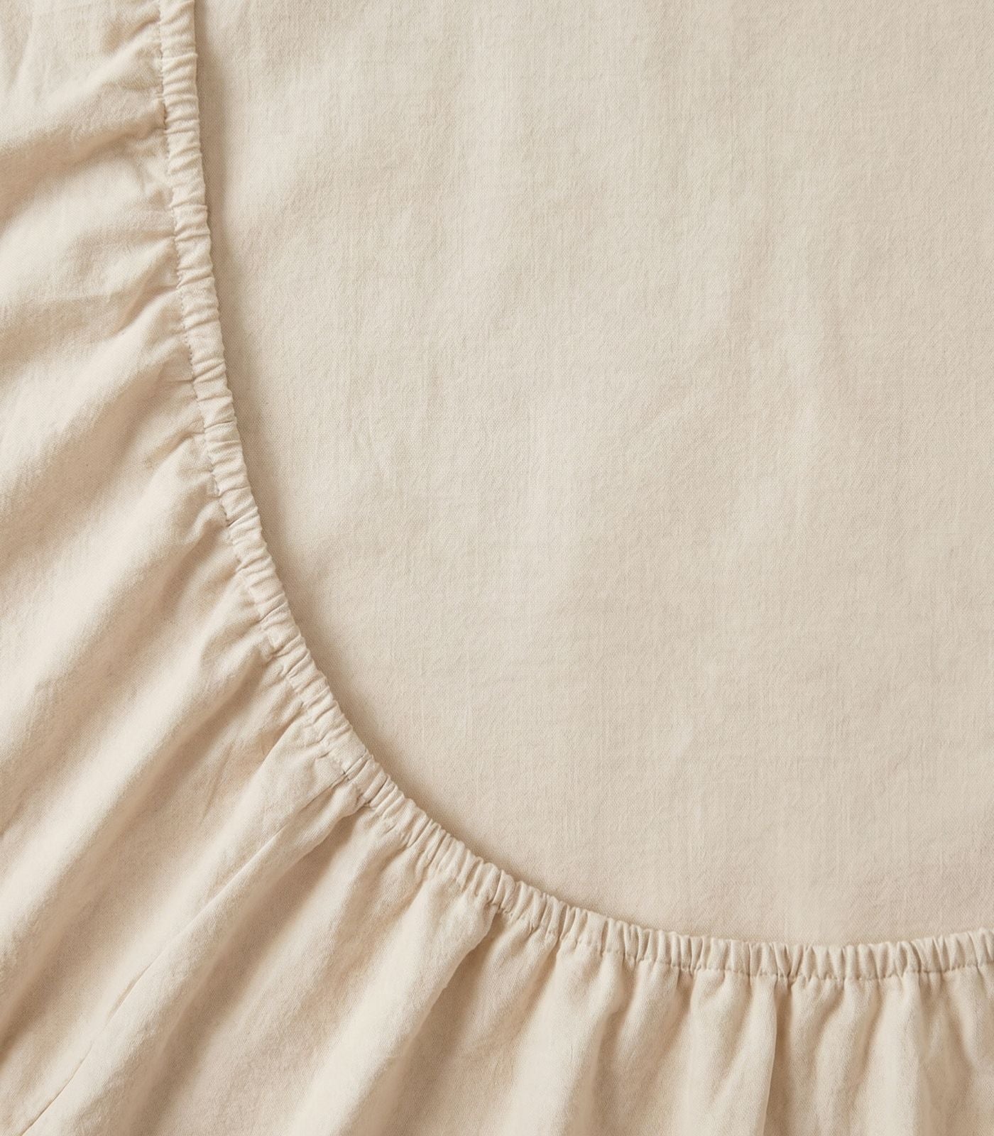 Organic Cotton Fitted - Flannelette Cot Sheet - Natural