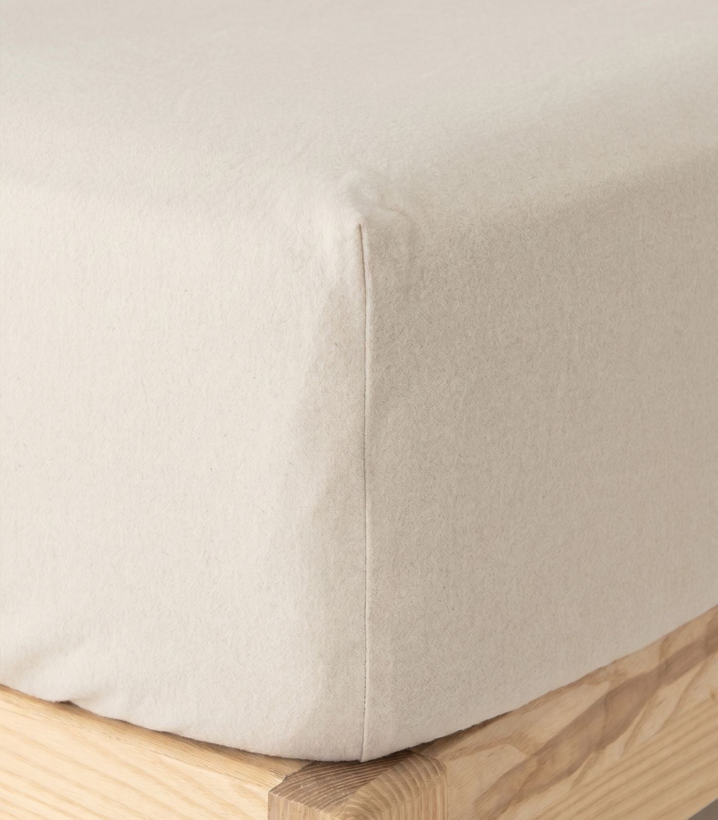 Organic Cotton Fitted - Flannelette Sheet - Natural