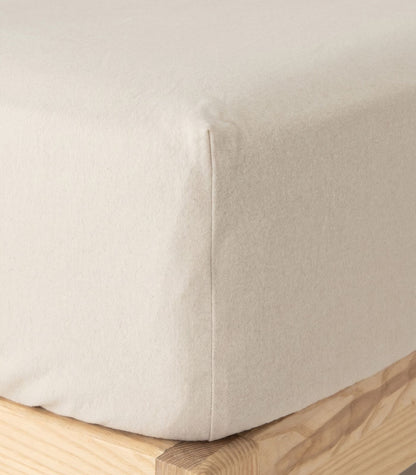 Organic Cotton Fitted - Flannelette Sheet - Natural