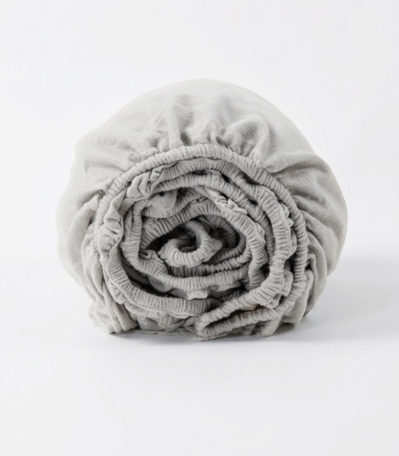 Organic Cotton Fitted - Flannelette Sheet - Windowpane - Light Grey
