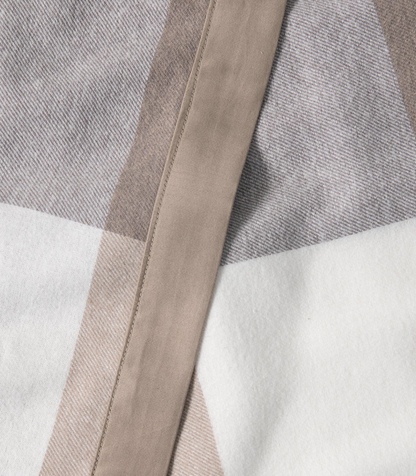 Bhumi Organic Cotton - Flannelette Throw - Golden Taupe Check