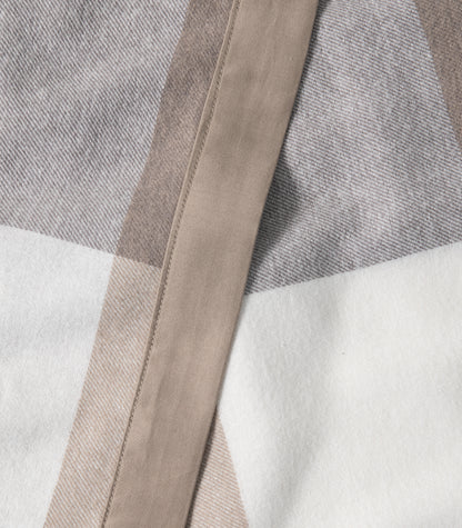 Bhumi Organic Cotton - Flannelette Throw - Golden Taupe Check