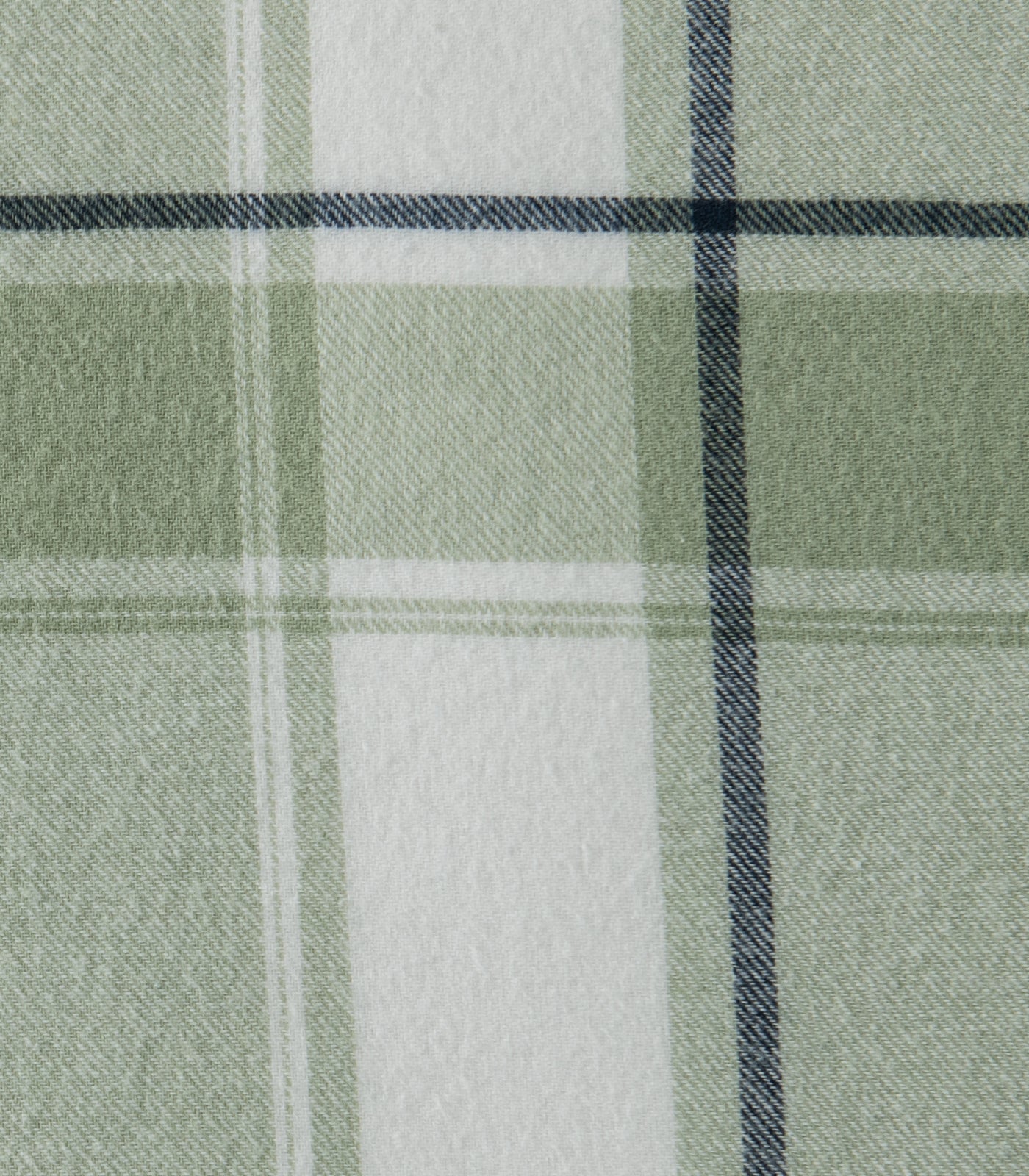 Bhumi Organic Cotton - Flannel Quilt Cover Set - Plaid - Sage Plaid