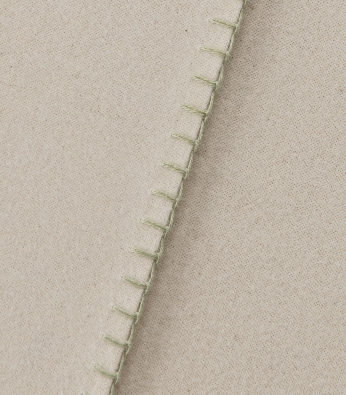 Organic Cotton Flannelette Pillow Cases - Whipstitch (pair) - Natural