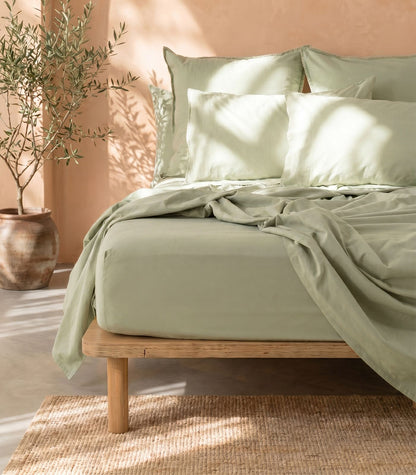 Organic Cotton Flannelette Sheet Set - Whipstitch - Sage