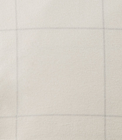 Organic Cotton European - Flannelette Pillow Cases - Windowpane (pair) - Cream