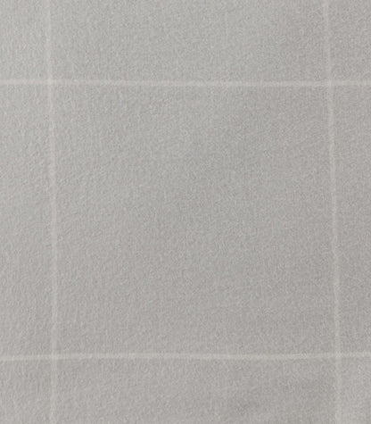 Organic Cotton European - Flannelette Pillow Cases - Windowpane (pair) - Light Grey