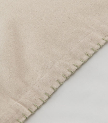 Organic Cotton Flannelette Throw - Whipstitch - Natural
