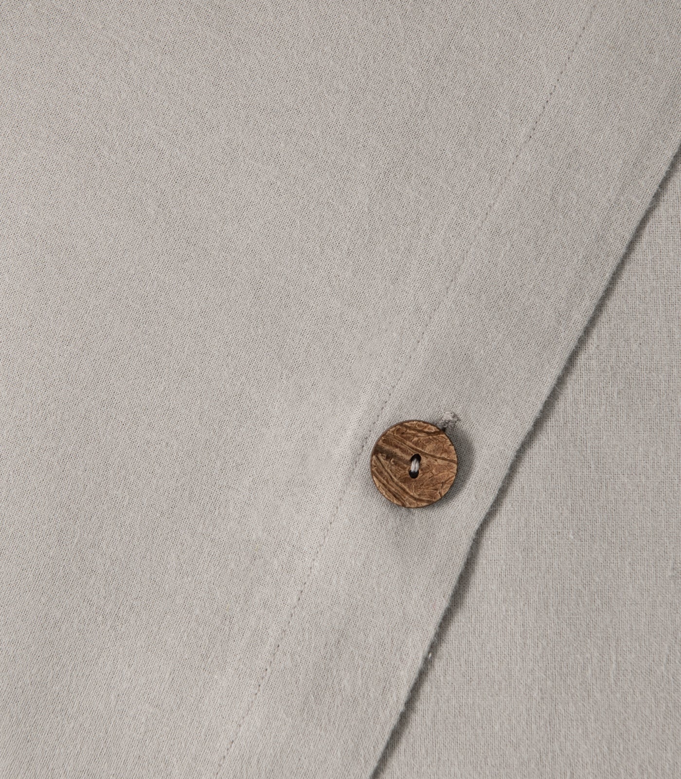 Bhumi Organic Cotton- Flannelette Plain Quilt Cover - Stone
