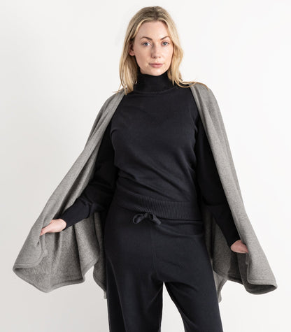 Bhumi Organic Cotton - Fleece Wrap - Graphite Melange