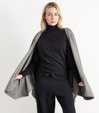 Bhumi Organic Cotton - Fleece Wrap - Graphite Melange