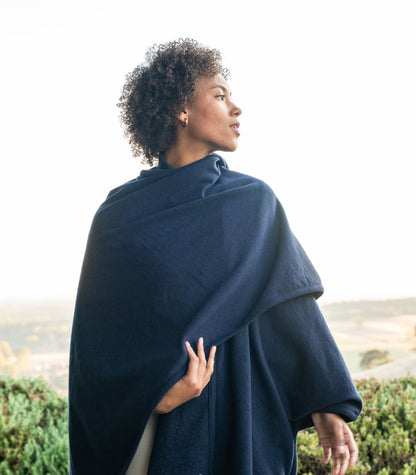 Bhumi Organic Cotton - Fleece Wrap - Navy Melange