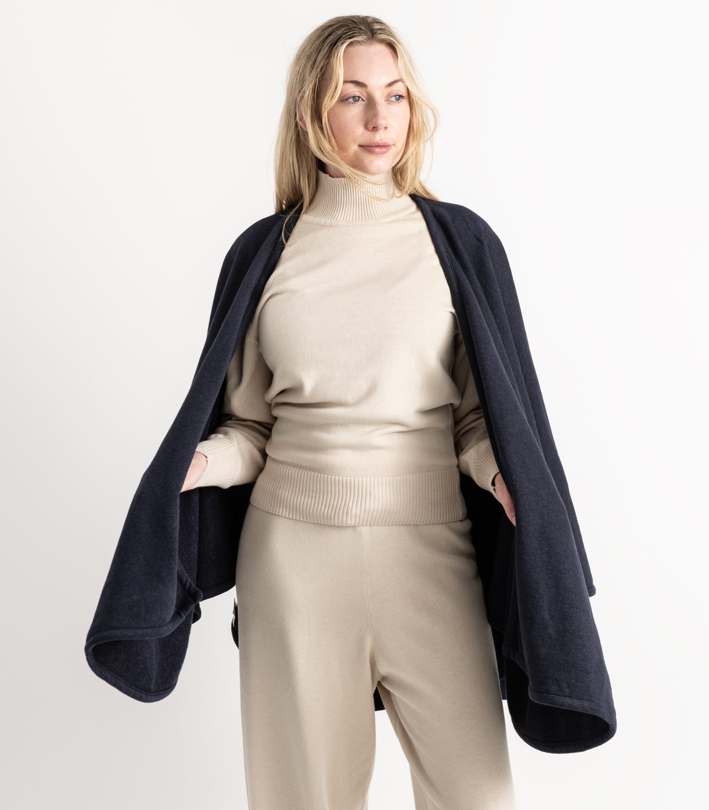 Bhumi Organic Cotton - Fleece Wrap (2 Pack) - Navy Melange