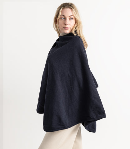 Bhumi Organic Cotton - Fleece Wrap - Navy Melange