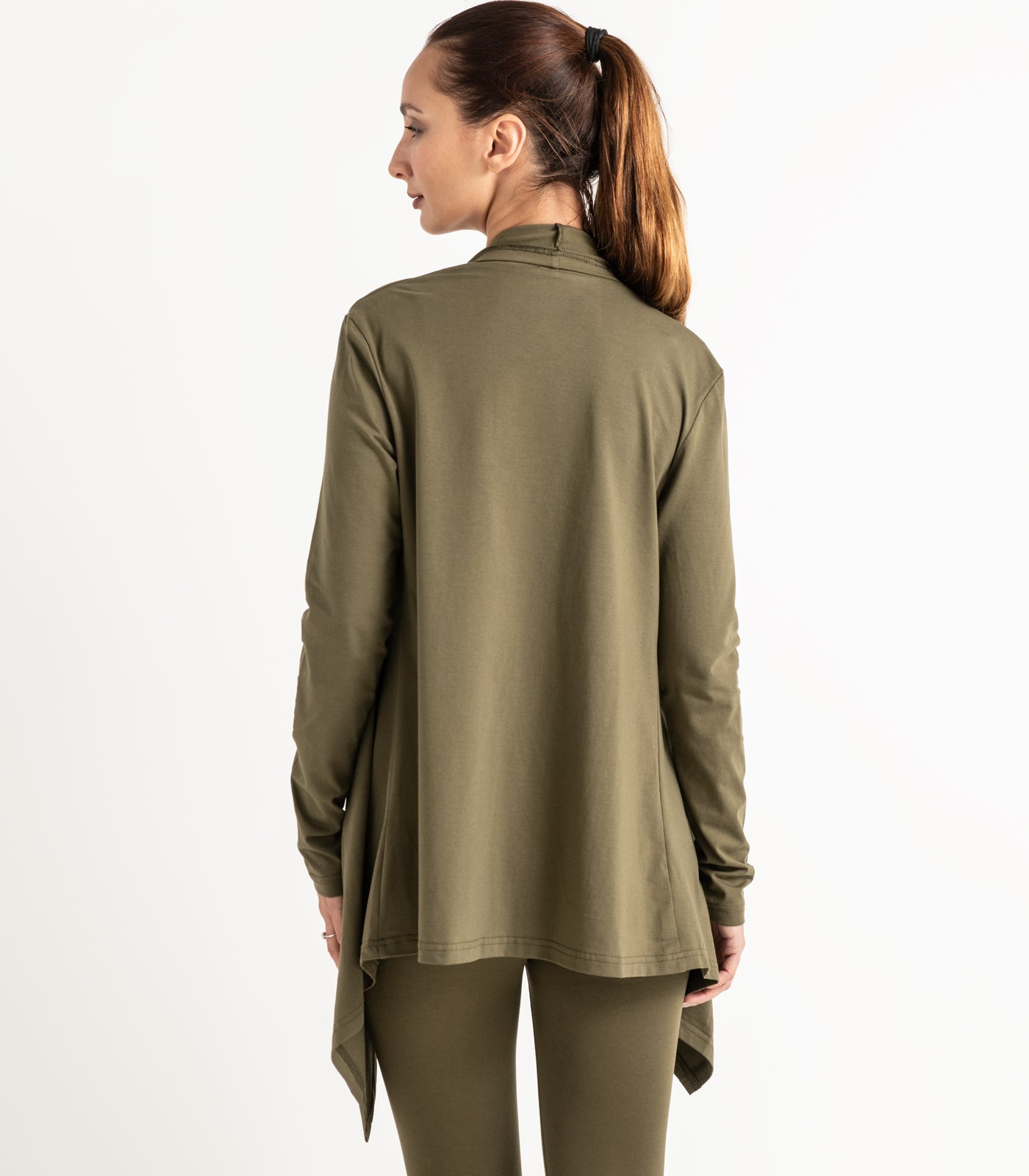 Flowing Cardigan - Dark Olive