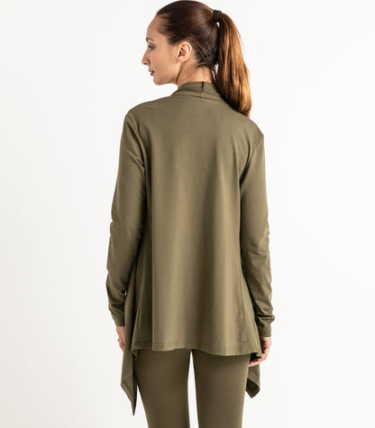 Flowing Cardigan - Dark Olive