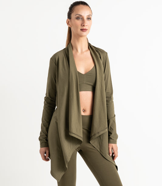 Flowing Cardigan - Dark Olive