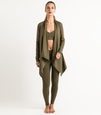Flowing Cardigan - Dark Olive