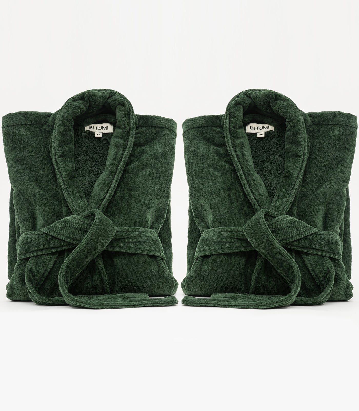 Bhumi Organic Cotton - Spa Robe - Forest Green