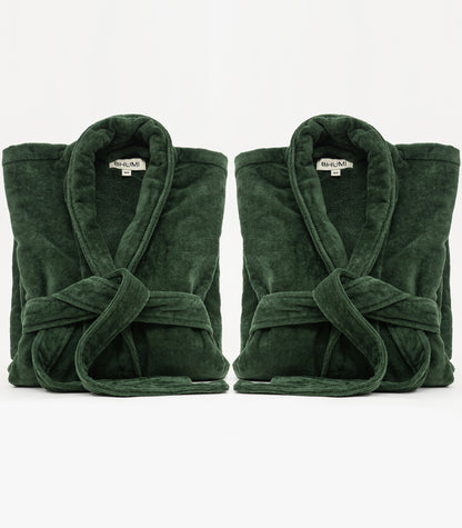 Bhumi Organic Cotton - Spa Robe - Forest Green