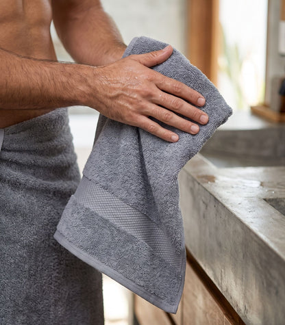 Bhumi Organic Cotton - Hand Towel - Granite Blue