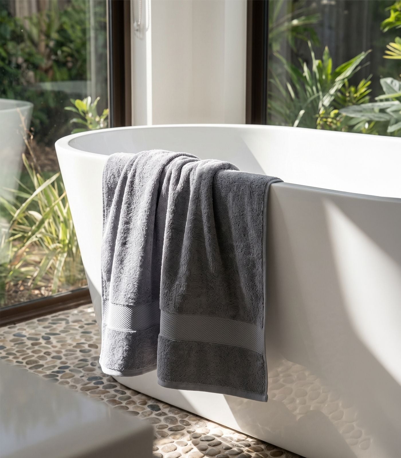Bhumi Organic Cotton - Bath Towel - Granite Blue