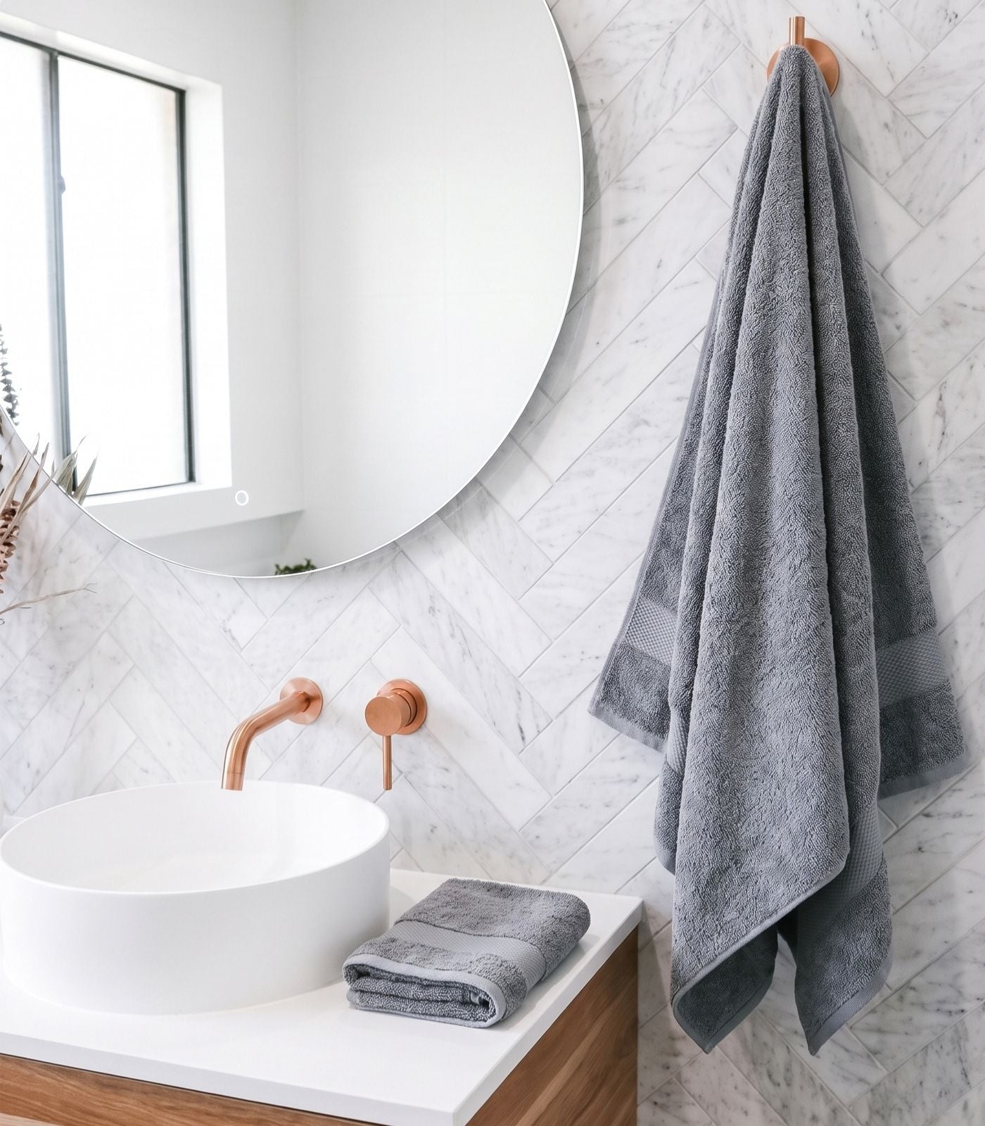 Bhumi Organic Cotton - Bath Sheet - Granite Blue