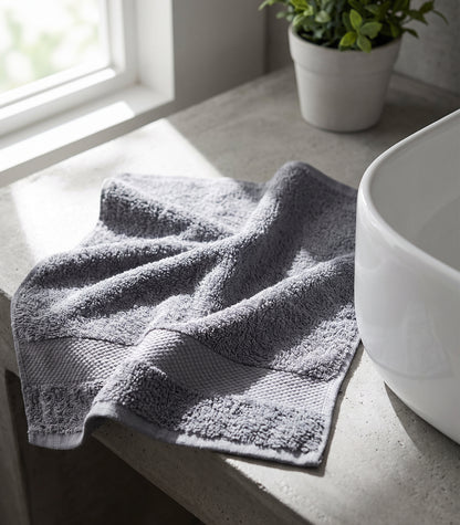 Bhumi Organic Cotton - Wash Cloth - Granite Blue