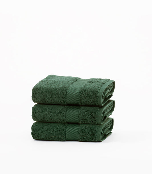 Bhumi Organic Cotton - Hand Towel - 3 Pack - Forest Green