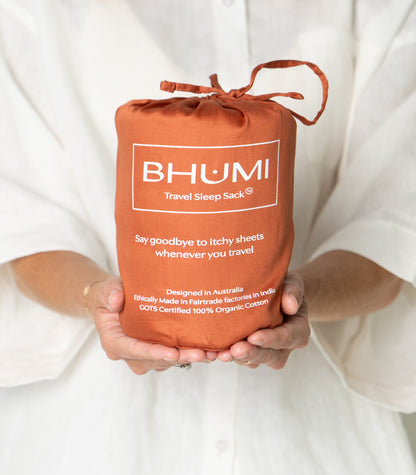 Bhumi Organic Cotton - Travel Sleep Sack - Cinnamon