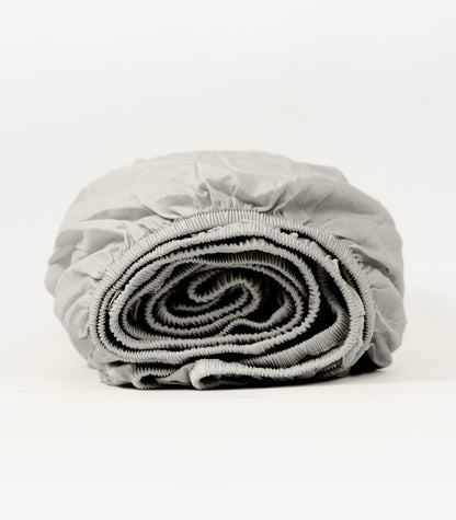 Bhumi Organic Cotton - Fitted - Sateen Sheet - Pewter