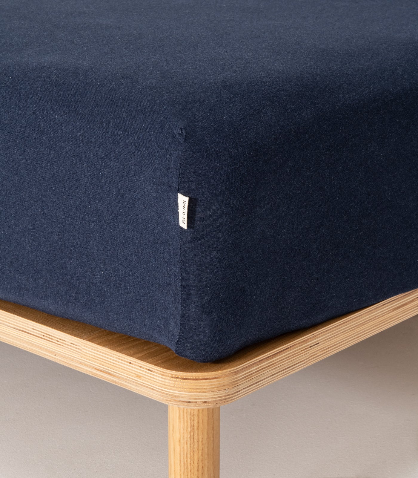 Bhumi Organic Cotton - Fitted - Jersey Sheet - Navy Melange